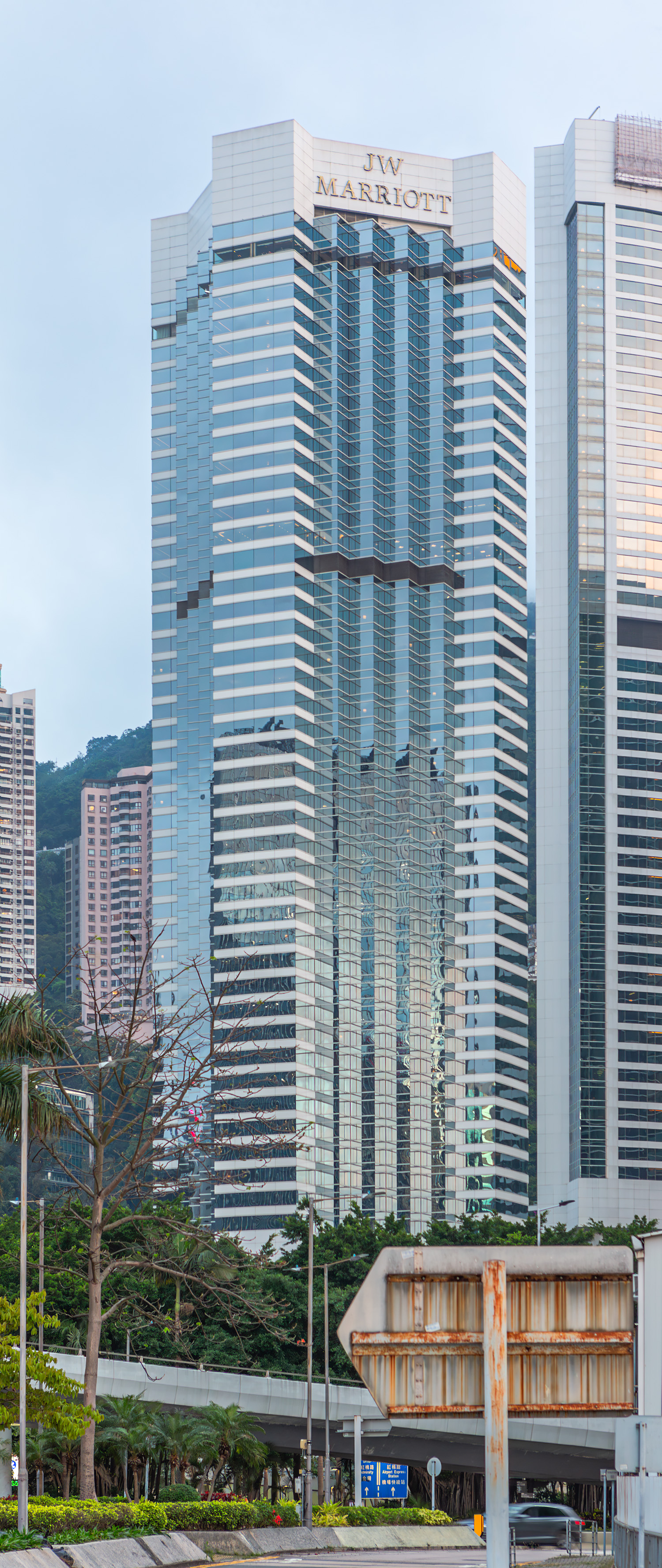 J.W. Marriott and The Upper House, Hong Kong - View from the north. © Mathias Beinling